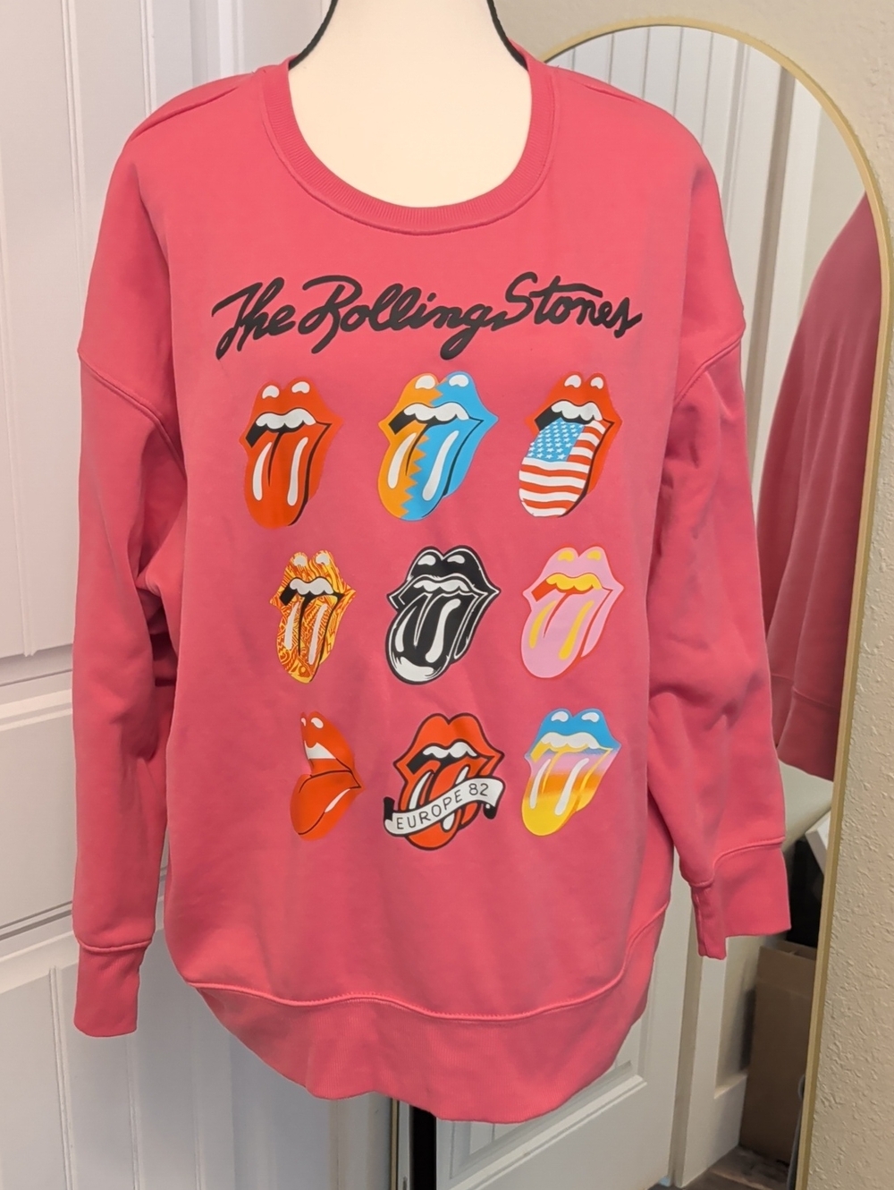 The Rolling Stones Women's Pink Graphic Sweatshirt
